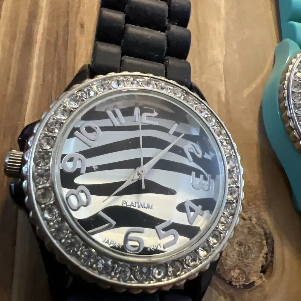 Geneva Ladies Watches New Batteries Working Silicone Bands